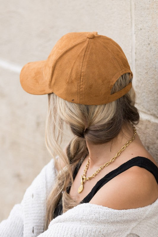 Aili's Corner Vegan Suede Boyfriend Ball Cap Hat