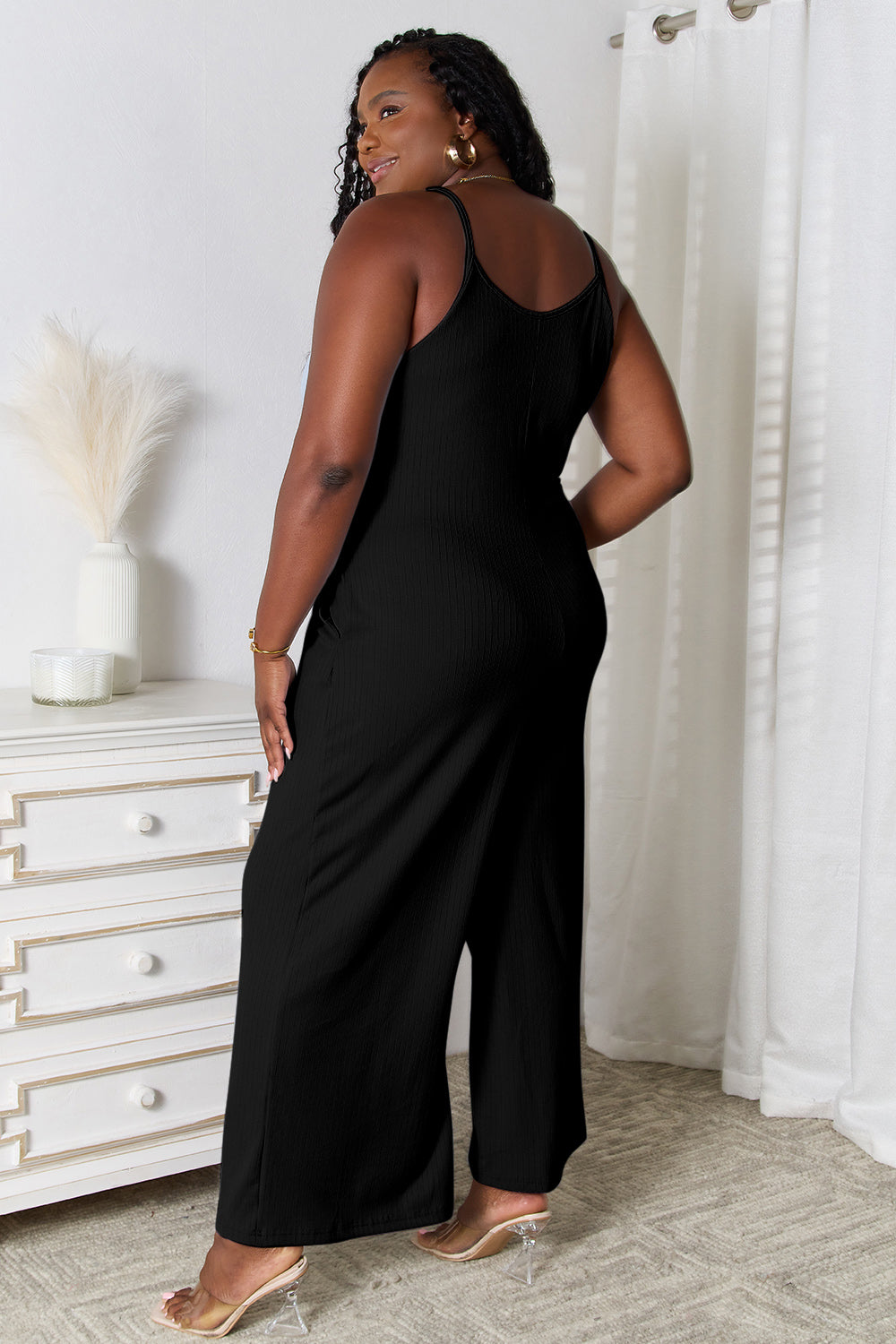Basic Bae Full Size Spaghetti Strap V-Neck Jumpsuit **also available in chocolate and black