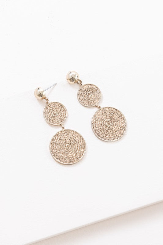 Lovoda Golden Webbed Earrings