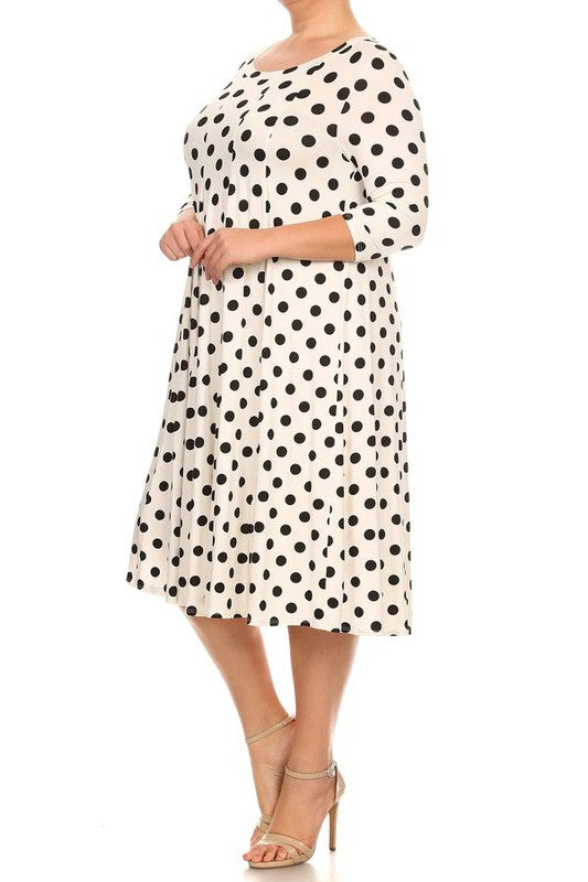 Moa Collection Knee Length Relaxed Fit Dress **also available in white, burgundy, and red