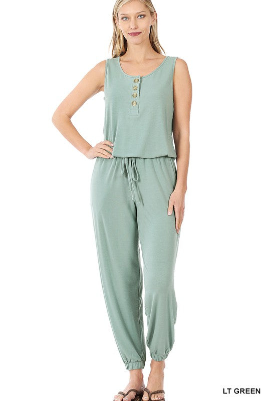 Zenana Sleeveless Jogger Jumpsuit