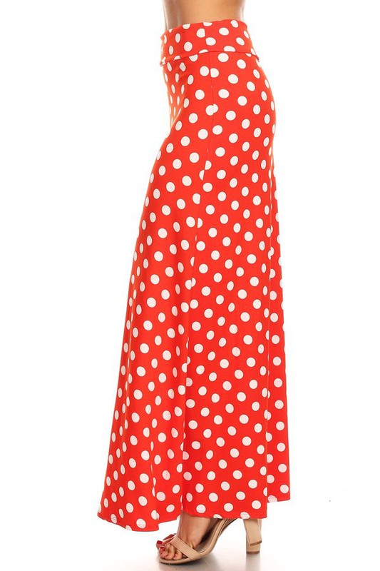 Moa Collection Polka Dot Maxi Skirt