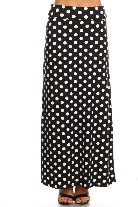 Moa Collection Polka Dot Maxi Skirt