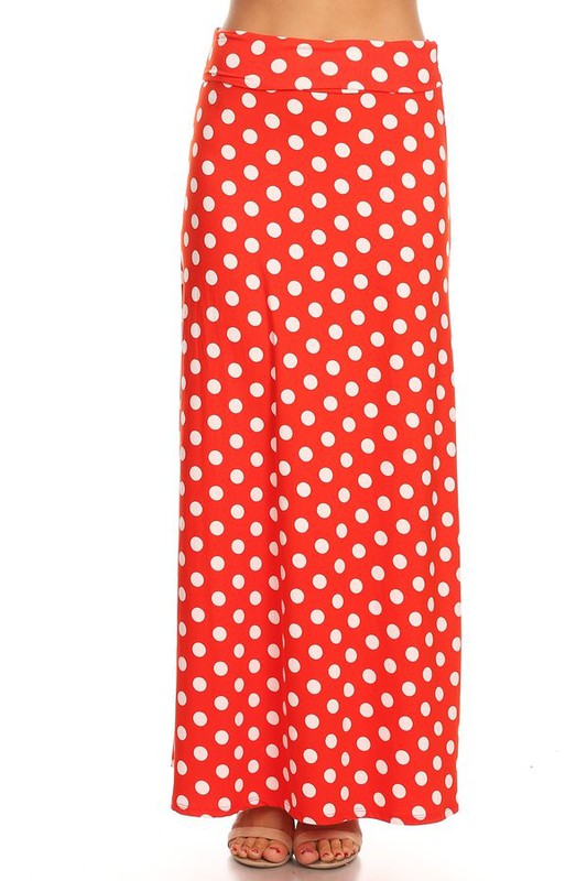 Moa Collection Polka Dot Maxi Skirt