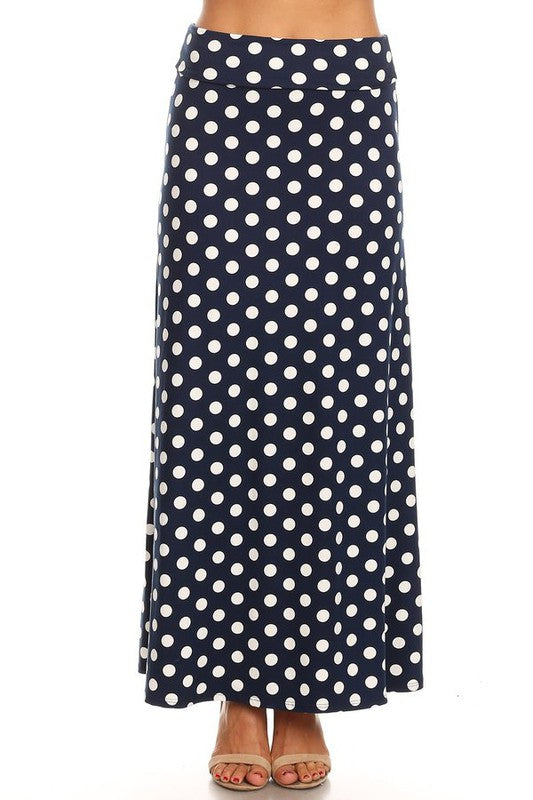 Moa Collection Polka Dot Maxi Skirt