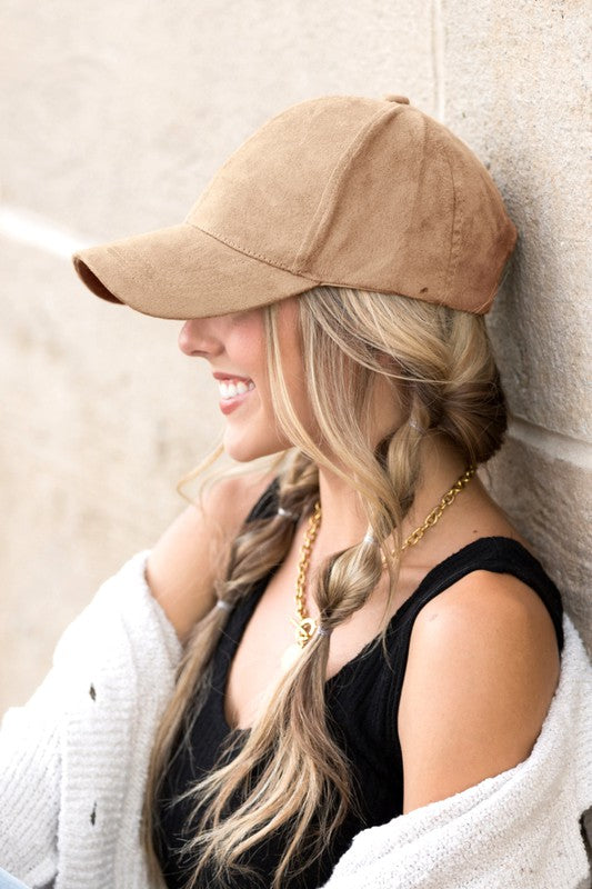 Aili's Corner Vegan Suede Boyfriend Ball Cap Hat