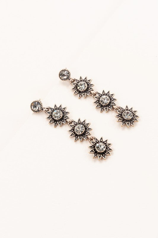 Lovoda Sunflower Drop Earrings