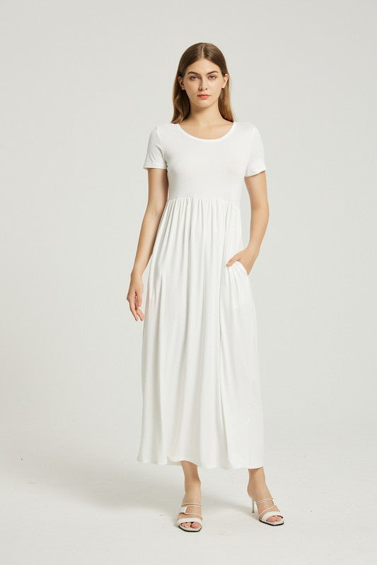 Women's Summer Casual Maxi Dress With Pocket