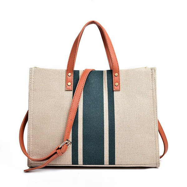 Aili's Corner Canvas Stripe Tote