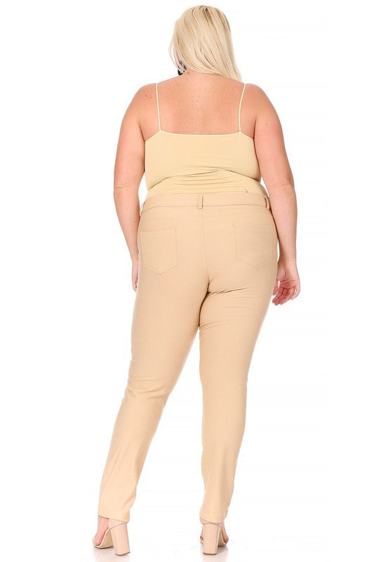 Moa Collection Plus Size Stretchy Full Length Jeggings