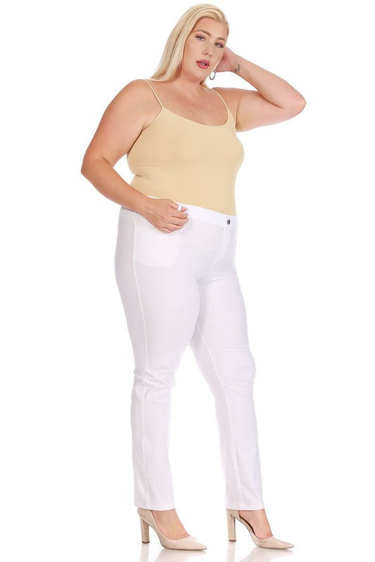 Moa Collection Plus Size Stretchy Full Length Jeggings