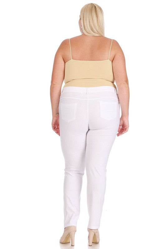 Moa Collection Plus Size Stretchy Full Length Jeggings