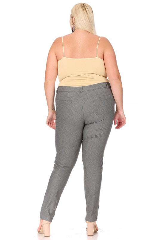 Moa Collection Plus Size Stretchy Full Length Jeggings