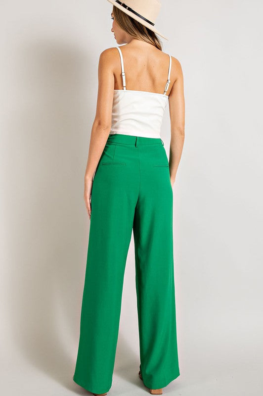 Eesome Straight Leg Pleated Pants