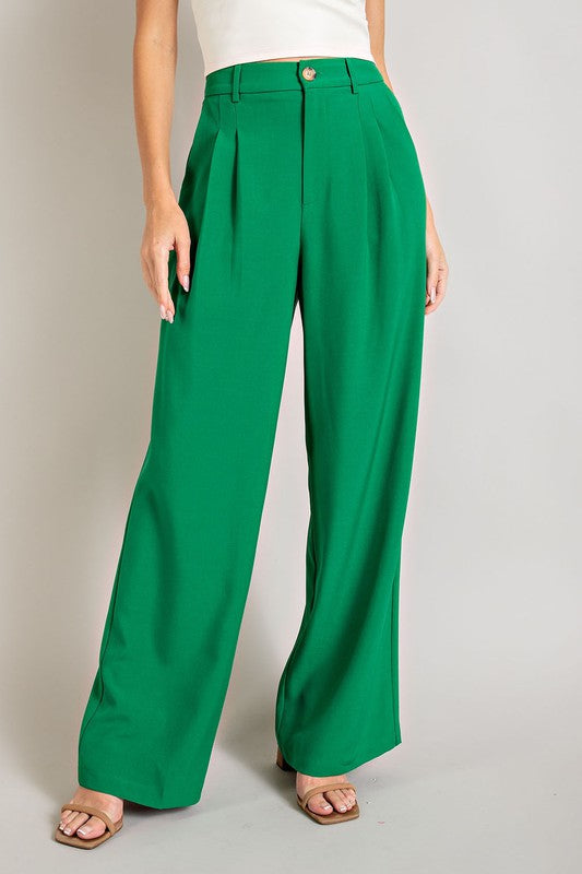 Eesome Straight Leg Pleated Pants