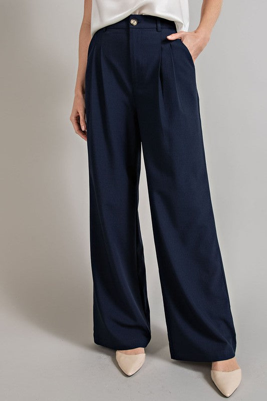 Eesome Straight Leg Pleated Pants