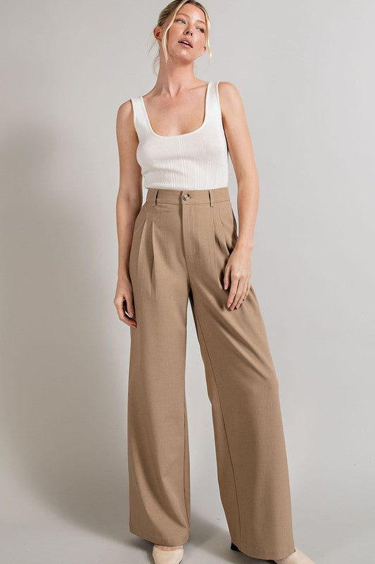 Eesome Straight Leg Pleated Pants