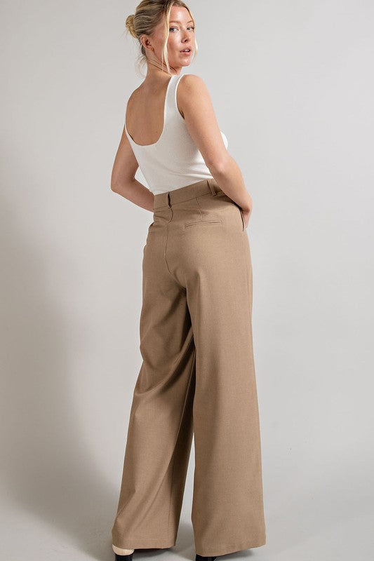 Eesome Straight Leg Pleated Pants