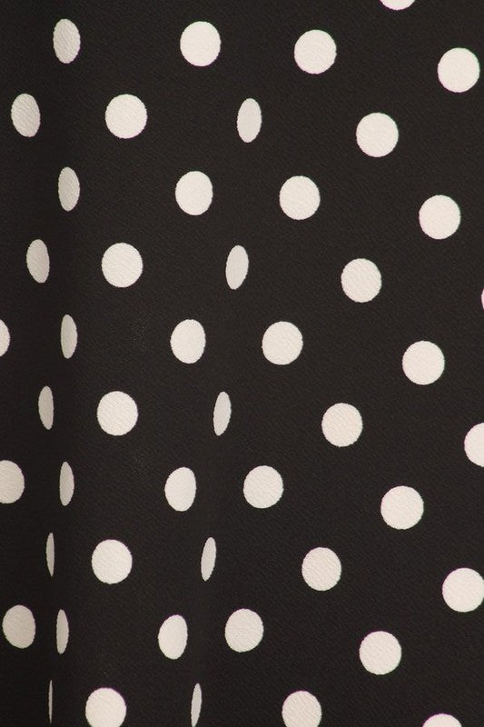 Moa Collection Polka Dot Knee Length Skirt