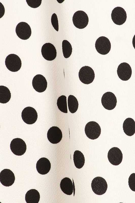 Moa Collection Polka Dot Knee Length Skirt