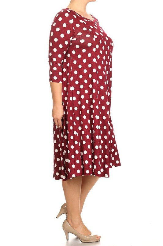 Moa Collection Knee Length Relaxed Fit Dress **also available in white, burgundy, and red