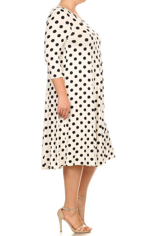 Moa Collection Knee Length Relaxed Fit Dress **also available in white, burgundy, and red