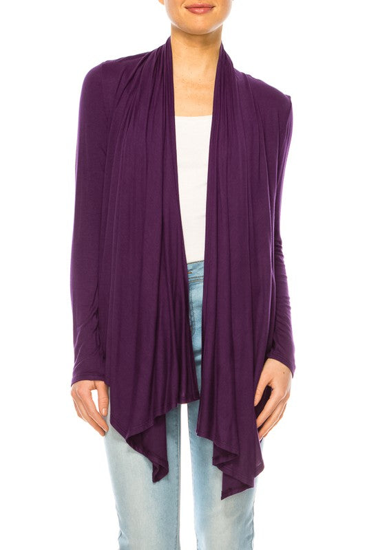 Moa Collection Hip Length Relaxed Fit Cardigan **available in 8 colors