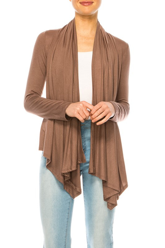 Moa Collection Hip Length Relaxed Fit Cardigan **available in 8 colors