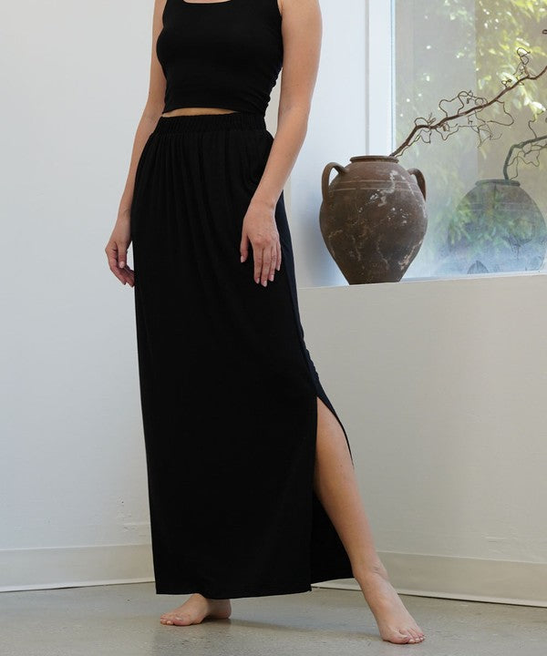 Fabina Bamboo Classic Maxi Skirt