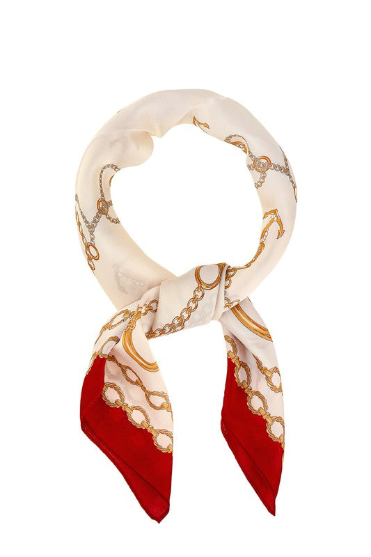 Circle and Chain Scarf **also available with a mustard or fuchsia border