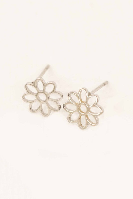 Lovoda Daisy Outline Stud Earrings