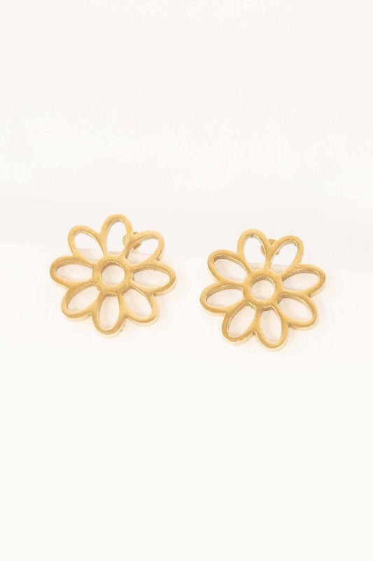 Lovoda Daisy Outline Stud Earrings