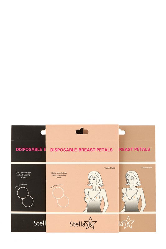 Disposable Breast Petals - Three Pairs **available in nude, black, and mocha