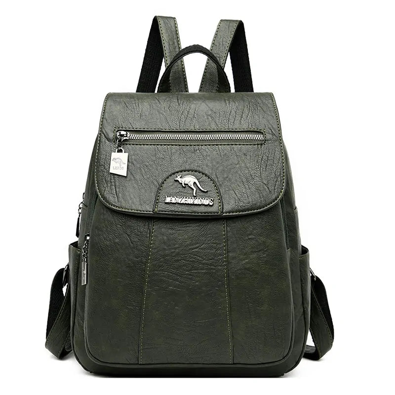 Lanybaige Premium Genuine Leather Backpack