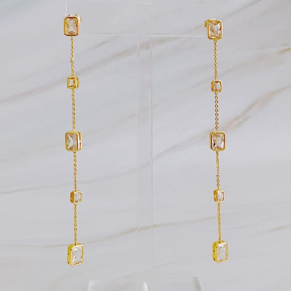 Ellison and Young Five Stones Dangle Drop Earrings