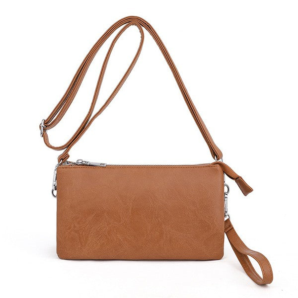 Aili's Corner Liv Vegan Leather Convertible Compact Crossbody