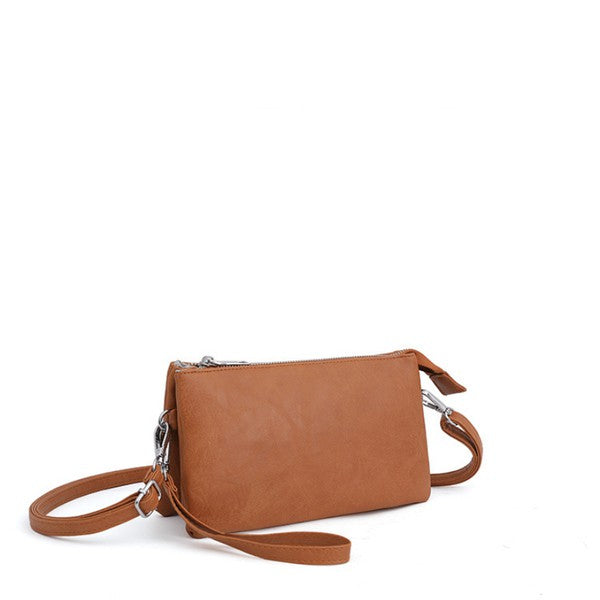 Aili's Corner Liv Vegan Leather Convertible Compact Crossbody