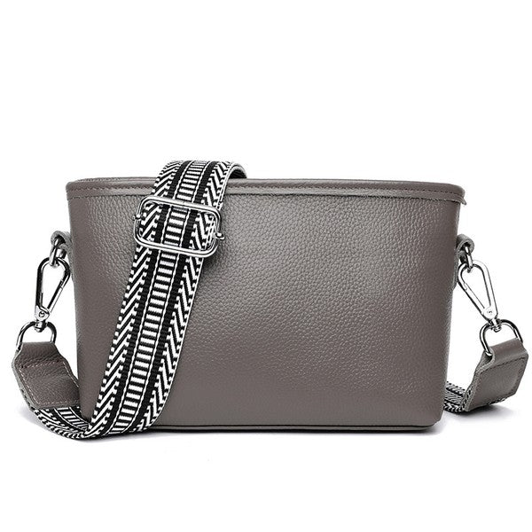 Aili's Corner Aria Genuine Leather Compact Crossbody