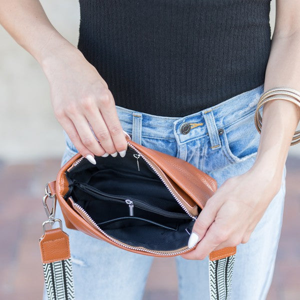 Aili's Corner Aria Genuine Leather Compact Crossbody