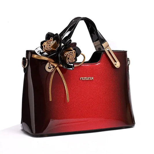 High Quality Luxury Patent Leather Handbag