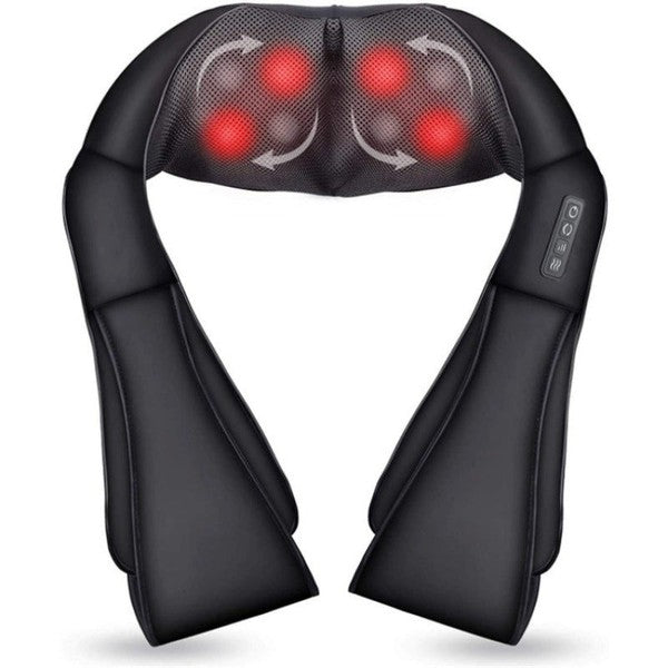 Electric neck massager with shiatsu and heat