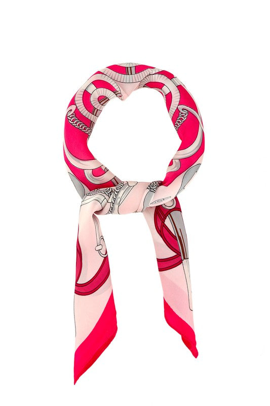 Equestrian Geometric Pattern Printed Scarf