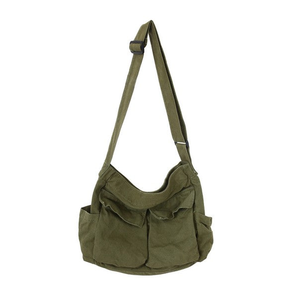 Aili's Corner Nova Oversize Canvas Messenger Bag