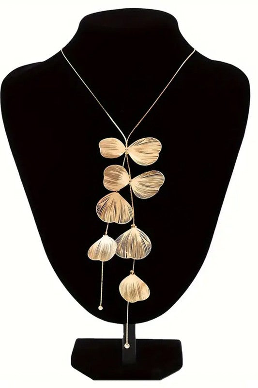 Filigree Leaf Drop Necklace