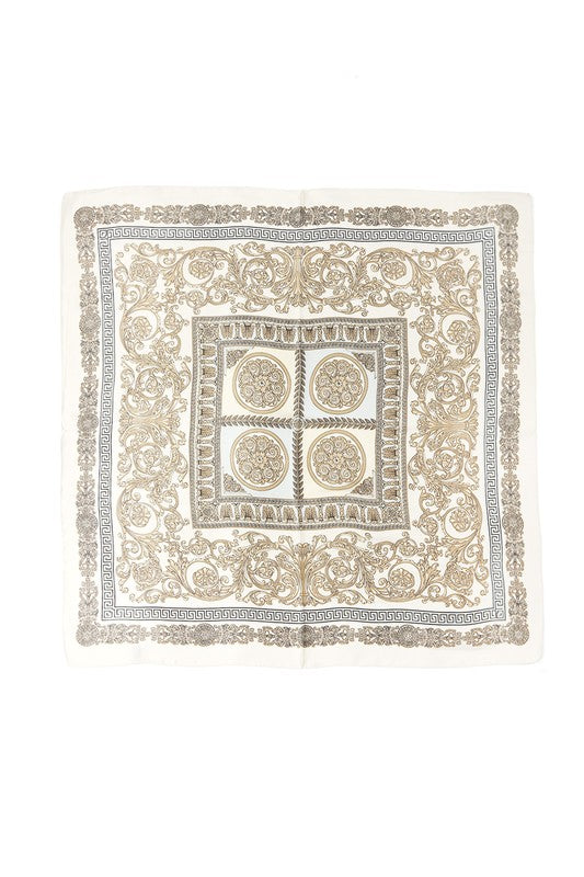 Multi Flower Print Scarf **also in blue or ivory