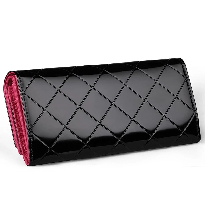 Luxury Patent Leather Clutch Wallet