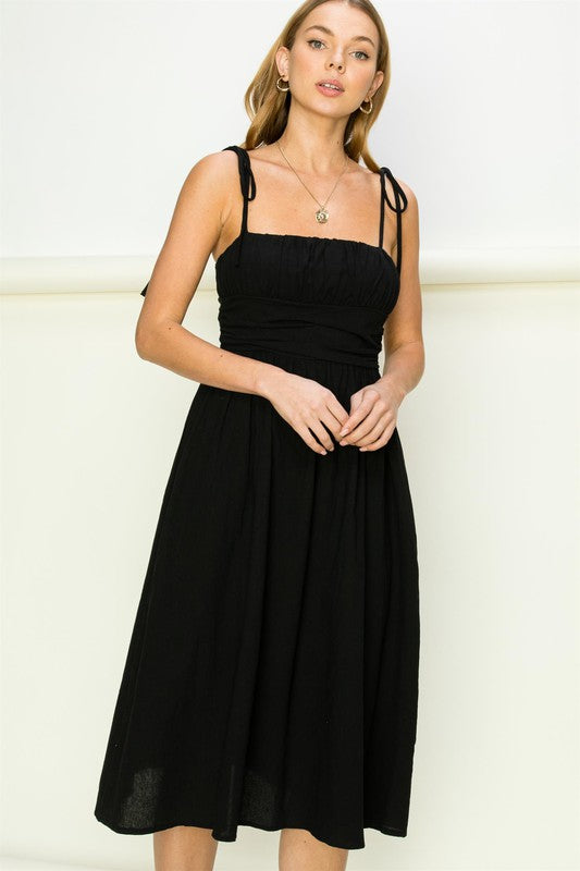 HYFVE Get a Clue Tie-Strap Midi Dress **also in black and red