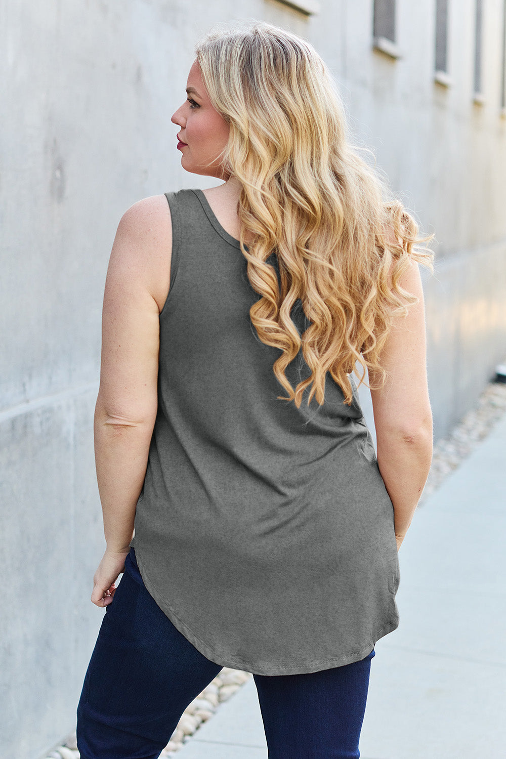 Basic Bae Full Size Round Neck Tank **also in black, camel, army green, and chestnut