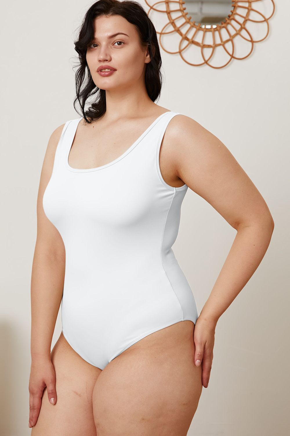 Basic Bae Full Size Square Neck Sleeveless Bodysuit **also in white, camel, beige, and green