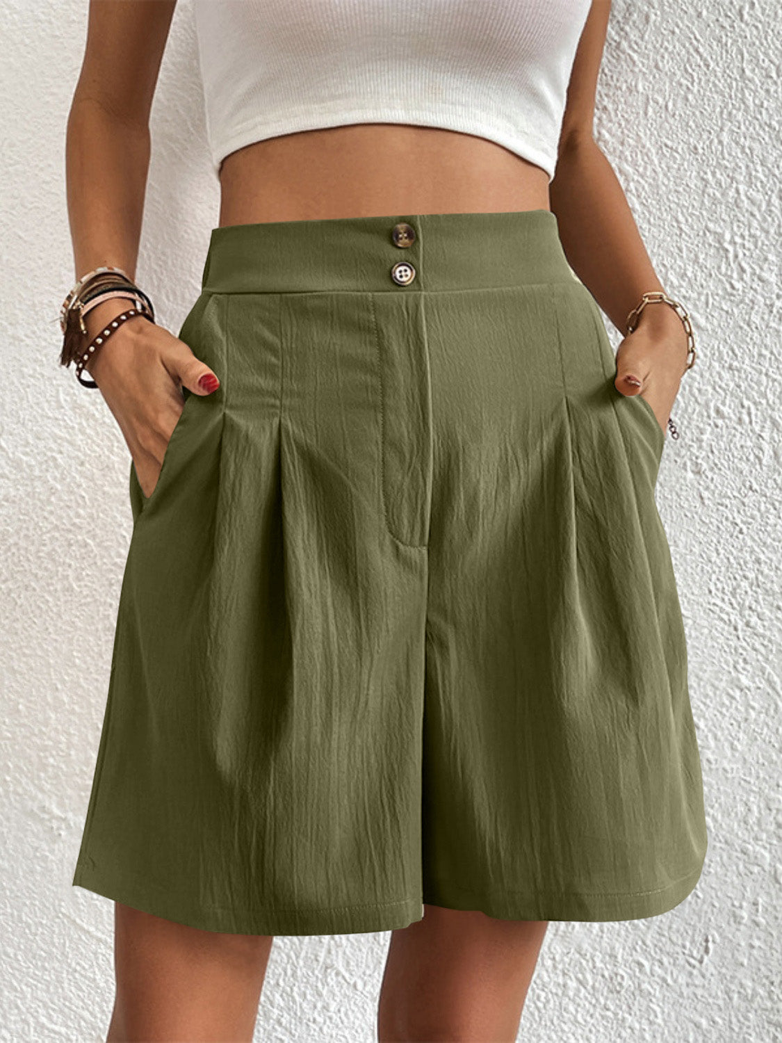 High Waist Shorts with Pockets **available in 11 colors